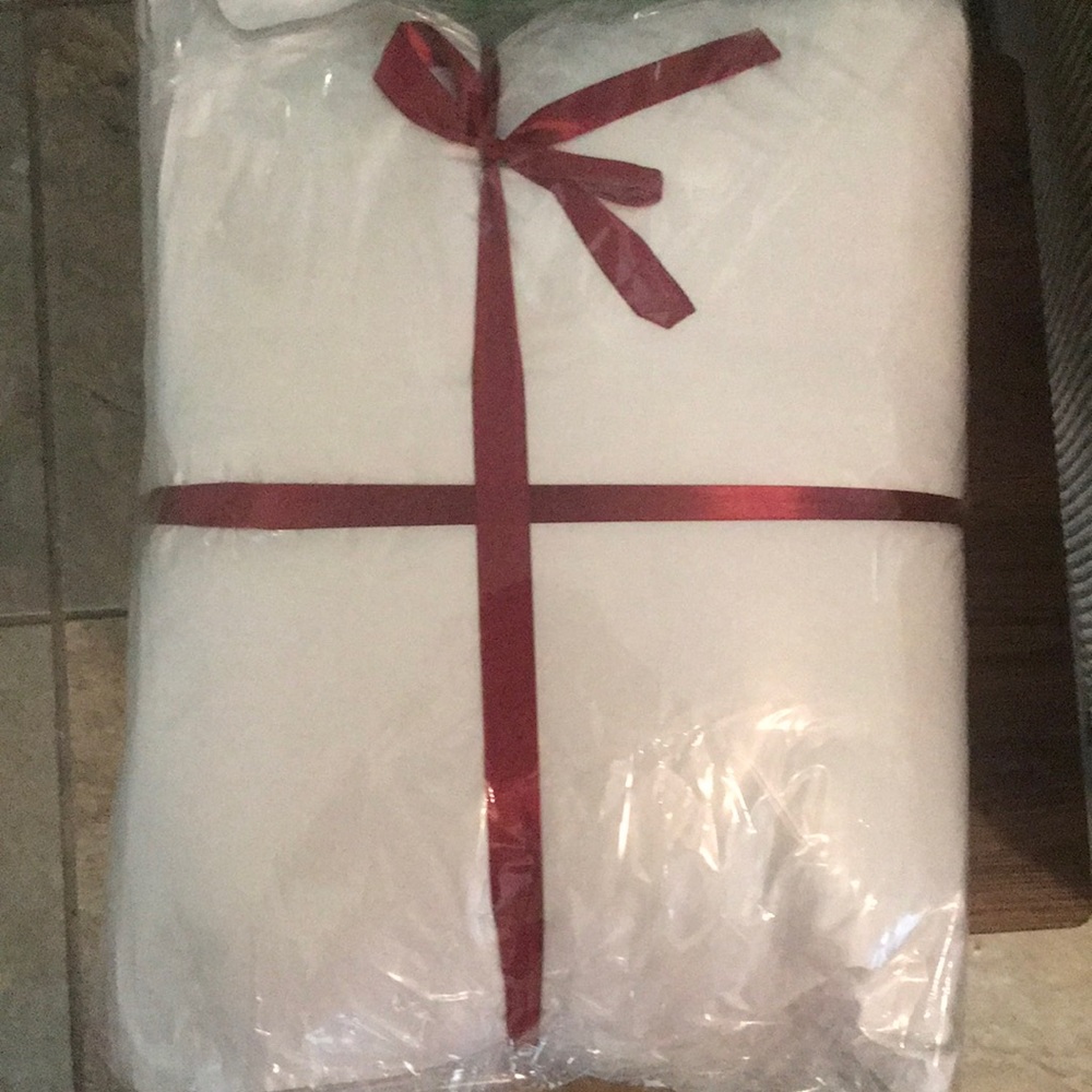 A set of bed pillows